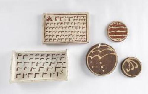 Five Unglazed Pieces of Earthenware, 1980s