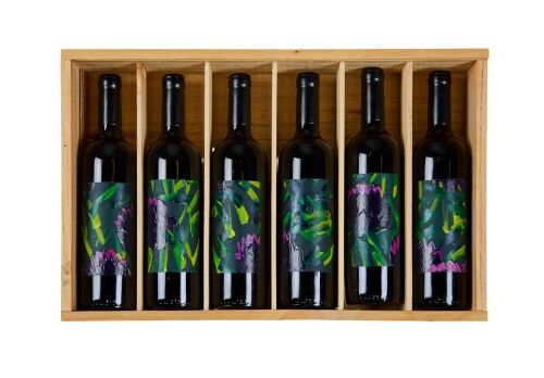 KARL MAUGHAN untitled (Six Bottles of Karl Maughan Cristensen Estate Waiheke Island Merlot)