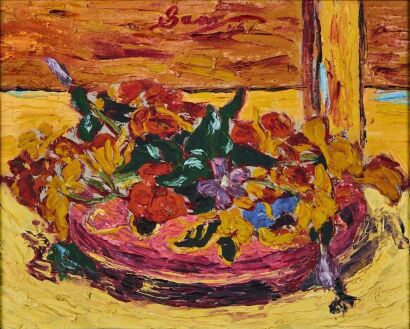 SAM CAIRNCROSS Still Life with Mixed Flowers