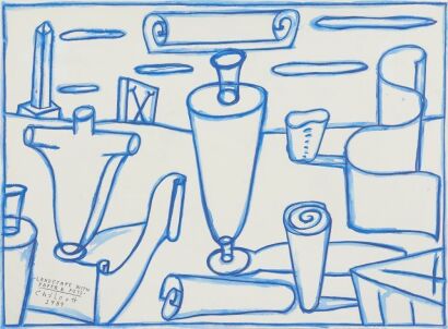 GAVIN CHILCOTT Landscape with Paper & Pots