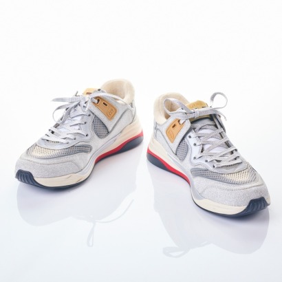 Gucci, Ultrapace Glitter Sneakers, Size 6