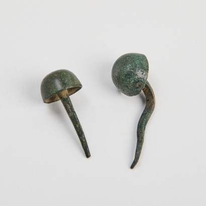 Two Bronze Nails, Ancient Rome