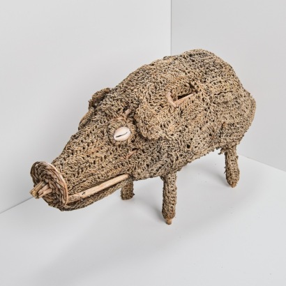 A Sepik Region Basketry Pig, Papua New Guinea