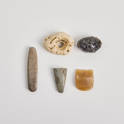 A Collection of Five Stone Implements, Aotearoa