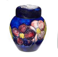 Walter Moorcroft, Small Clematis Ginger Jar, C.1950s