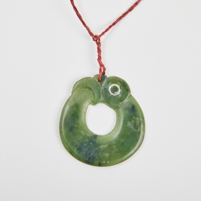 A Contemporary Kawakawa Pounamu Tuna Pendant