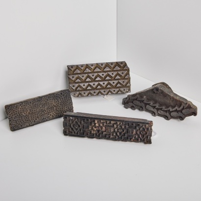 A Collection of Wood Fabric Stamps, South East Asia