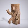 A Quimbaya Pottery Seated Slab Figure, Colombia - 2