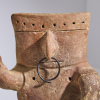 A Quimbaya Pottery Seated Slab Figure, Colombia - 4