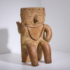 A Quimbaya Pottery Seated Slab Figure, Colombia - 2