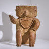 A Quimbaya Pottery Seated Slab Figure, Colombia - 3