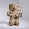 A Quimbaya Pottery Seated Slab Figure, Colombia - 3