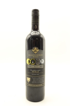 (1) 2015 Allegiance Wines The Tiger Shiraz, McLaren Vale