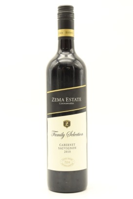 (1) 2010 Zema Estate Family Selection Cabernet Sauvignon, Coonawarra