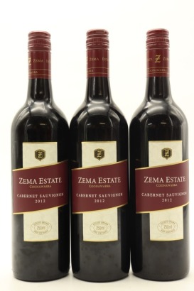 (3) 2012 Zema Estate Cabernet Sauvignon, Coonawarra