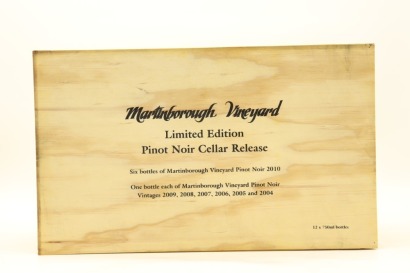 (1) Martinborough Vineyard Pinot Noir Multi-Vintage Exploration Case, 12 Bottles Sold as One Lot, New Zealand