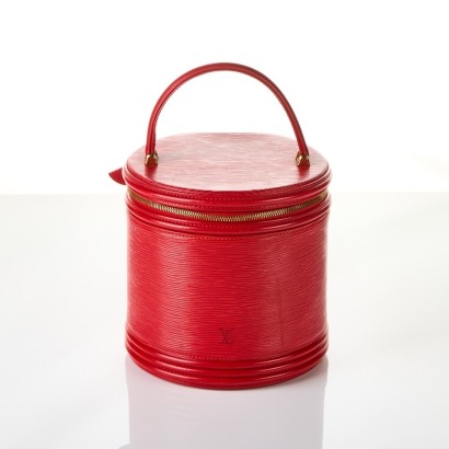 Louis Vuitton, Epi Leather Rouge Castillan Cannes Cosmetic Case
