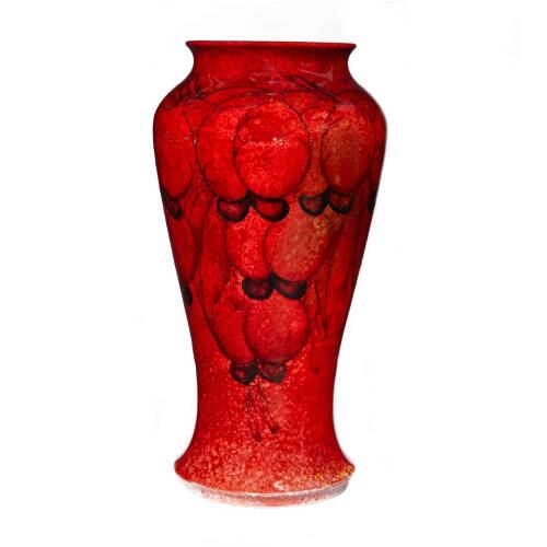William Moorcroft, Tall Flambe Wisteria Vase, C.1930
