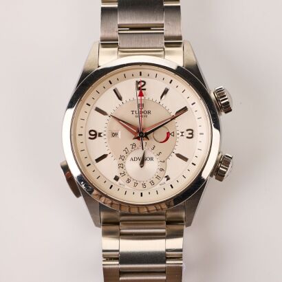 Stainless Steel / Titanium, 42mm Tudor Heritage Advisor Alarm Self-Winding Wristwatch