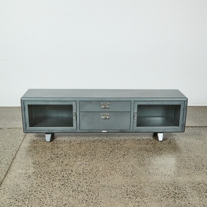 An Industrial Dulton Low Cabinet Finished in Hammerstone Grey