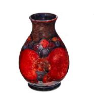 William Moorcroft, Flambe Pomegranate Vase, C.1925