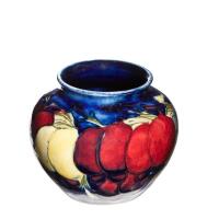 William Moorcroft, Wisteria Miniature Bulbous Vase, C.1925