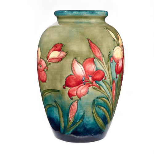 William Moorcroft, Large Freesia Bulbous Vase, C.1930