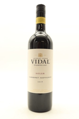 (1) 2018 Vidal Estate Joseph Soler Cabernet Sauvignon, Gimblett Gravels