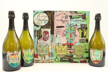(3) 2015 Dom Perignon Jean-Michel Basquiat Tribute Complete Set Vintage Brut, Champagne (GB)