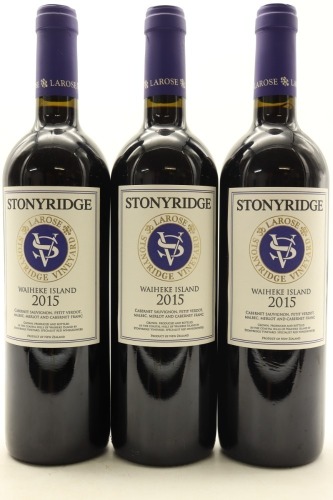 (3) 2015 Stonyridge Vineyard Larose, Waiheke Island