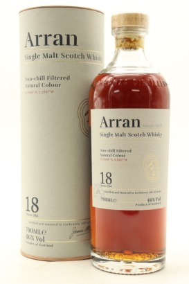 (1) The Arran Malt Distillery 18 Year Old Single Malt Scotch Whisky, 46% ABV (GB)