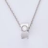 18ct White Gold, Louis Vuitton Empreinte Series .10ct Diamond Set Pendant on 40.5cm Louis Vuitton Cable Chain