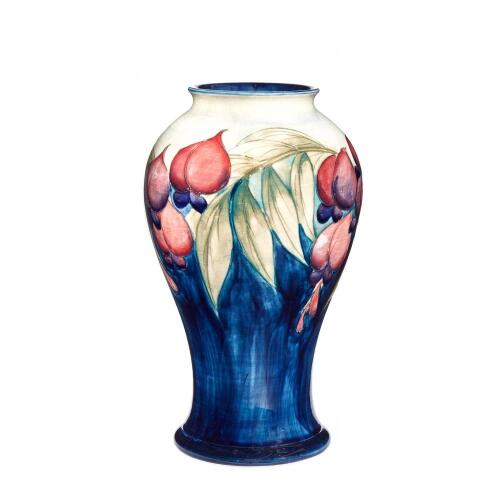 William Moorcroft, Large Wisteria Baluster Vase, C. 1920-1925