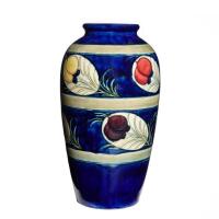 William Moorcroft, A Rare Large Late Peacock Feather Wisteria with Feathers Vase, C. 1930-1934