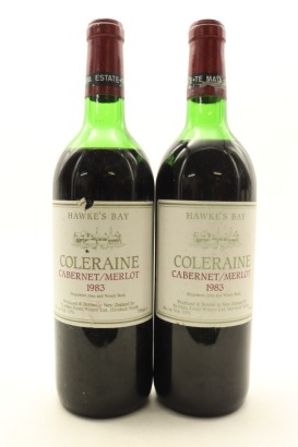 (2) 1983 Te Mata Estate Coleraine, Hawkes Bay (TS)