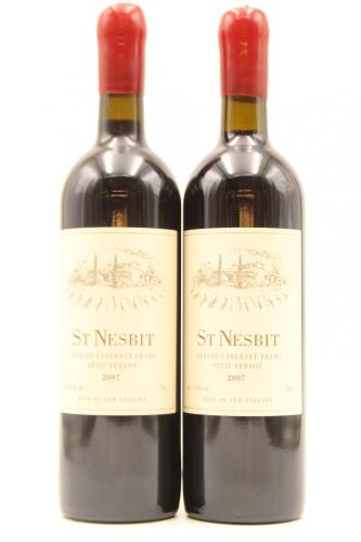 (2) 2007 St Nesbit Cabernet Merlot Petit Verdot, Auckland