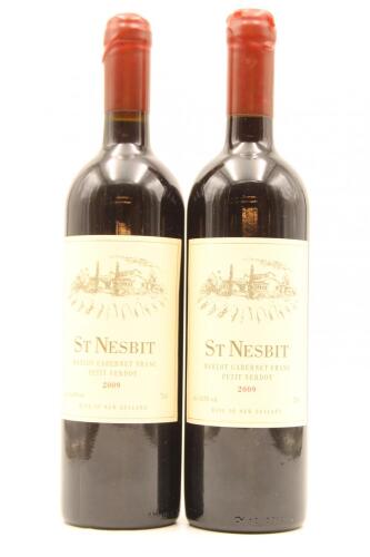 (2) 2009 St Nesbit Cabernet Merlot Petit Verdot, Auckland