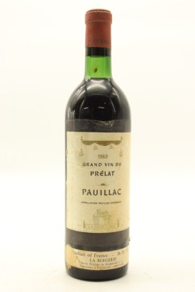 (1) 1969 Baron Philippe de Rothschild La Bergerie 'Grand Vin du Prelat', Pauillac