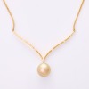 18ct Yellow Gold, 12.0mm South Sea Pearl / .26ct Diamond Necklace