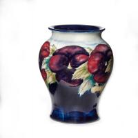 William Moorcroft, Pansy Baluster Vase, C.1925