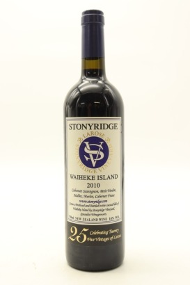 (1) 2010 Stonyridge Vineyard Larose, Waiheke Island (OWC)