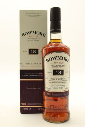 (1) Bowmore 'Deep and Complex' 18 Year Old Single Malt Scotch Whisky, 43% ABV (GB)