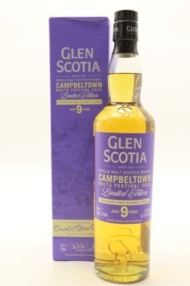 (1) Glen Scotia 9 Year Old Campbeltown Malts Festival 2024 Release Single Malt Scotch Whisky, 56.2% ABV (GB)