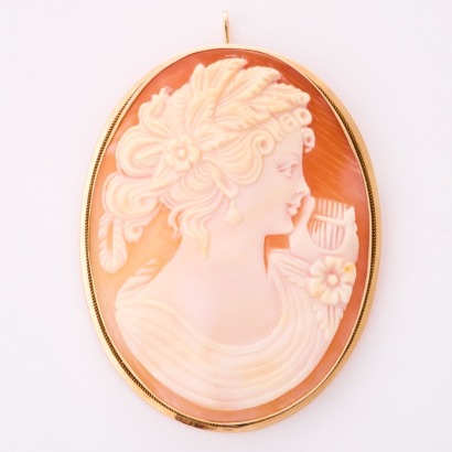 14ct Yellow Gold, Vintage Shell Cameo