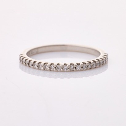 Platinum, Modern, .24ct Diamond Ring, Size M 1/2