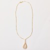 14ct Yellow Gold, Modern, .90ct Diamond Set Pendant on 45cm 14ct Yellow Gold Box Chain - 2