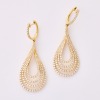 14ct Yellow Gold, Modern, 1.80ct Diamond Set Drop Earrings