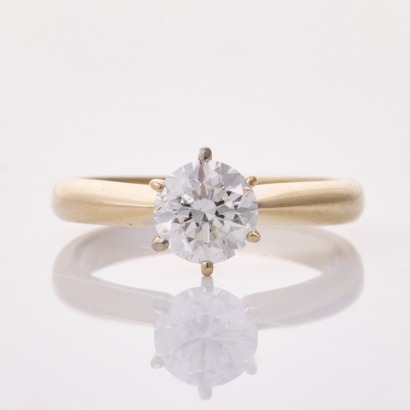 18ct White Gold, Modern, .70ct Diamond Solitaire Ring