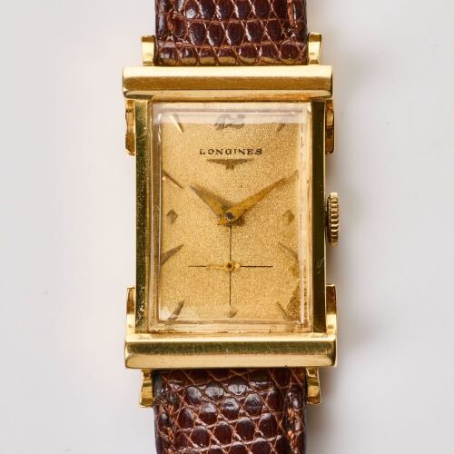 14ct Yellow Gold, 32mm Longines Advocate Hand-Wound Wristwatch, circa 1953