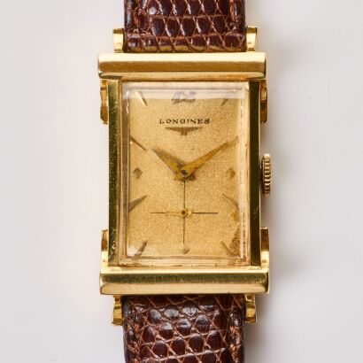 14ct Yellow Gold, 32mm Longines Advocate Hand-Wound Wristwatch, circa 1953